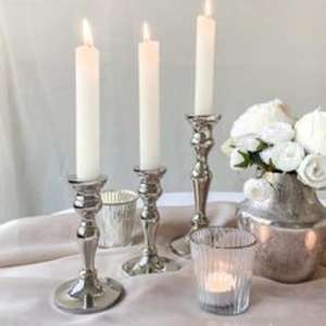 Elegant premium stainless steel <b>candle</b> holder with stunning <b>aesthetics</b> and a glossy finished for chic and contemporary decor - Product Image 3