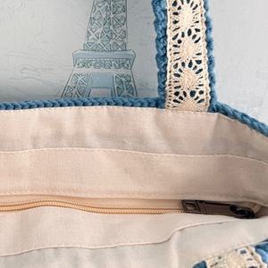 Bolso Cuadrado Tejido a Mano con Hilo de Algodón 100% Leche, Accesorio de Moda para Compras Diarias y Otros Escenarios - Product Image 6