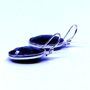 Conjunto de pendientes de gota de piedras preciosas de labradorita de Plata de Ley 925, ropa de fiesta de moda para mujer chapada en plata - Product Image 3