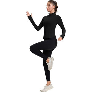 Haut de sport zippé intégral pour femme, veste légère, extensible, confortable pour le yoga, vêtements de sport, mélange de nylon et de spandex doux - Product Image 3