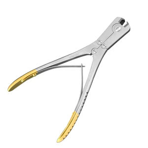 Half Gold Surgical Pin and Wire <b>Cutter</b> Tungsten Carbide Front and Side <b>Flush</b> Wire <b>Cutter</b> 18cm Made Stainless Steel - Product Image 4