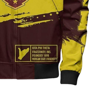 Veste en satin brillant Iota Phi Theta 1963, veste universitaire de fraternité, broderie grecque, bombardier universitaire, vêtement d'extérieur - Product Image 6