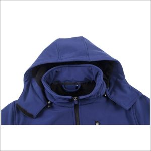2024 Offre Spéciale personnalisé imperméable hommes 3 couches Softshell veste nouveau Design à capuche col support hiver Softshell tissu léger - Product Image 3