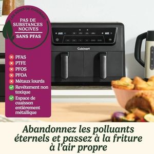 Freidora de Aire Cuisinart Moderna de 2400 W, Horno Eléctrico Cuadrado Negro, Control Digital, Sin Aceite, Accesorio para Uso Doméstico, Enchufe Estadounidense - Product Image 5