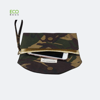 Dompet Organizer Kanvas Katun Ramah Lingkungan dari Pabrik Hanoi Canvas JSC Vietnam, Desain Kustom Gaya Vintage dengan Huruf