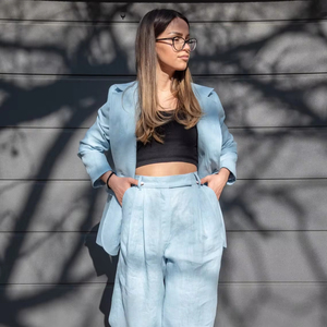 Traje de Yoga Tradicional para Mujer, Estilo Vintage, Cintura Alta, Manga Larga Abullonada, Poliéster/Rayón, Secado Rápido, para Verano - Product Image 1