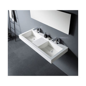 Bañera independiente de lujo moderna, escurridor de remojo de masaje interior de mármol sólido acrílico Rectangular estándar tradicional para - Product Image 6