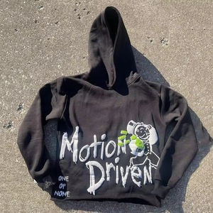 Trade MFG Sudaderas con capucha de gran tamaño para hombre 100% algodón French Terry Custom 3D para Puff Print Technics Temporada larga Otoño - Product Image 2