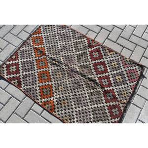 Traditional Brown Red Wool <b>Rug</b> 2.7 X 3.8ft Vintage Turkish Design Patchwork for Entryway 9x12 Rectangle New Latex <b>Bedside</b> <b>Rug</b> - Product Image 4