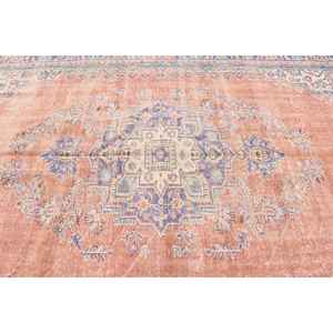 Alfombra de 7.6x10.8 pies, Alfombra Turca Vintage Extra Grande, Alfombra de Lana Roja - Product Image 5