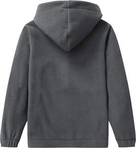 Sudaderas para niñas Jersey de lana con media cremallera Niños Ligero Suave Polar Sudaderas con capucha de manga larga con bolsillo - Product Image 2