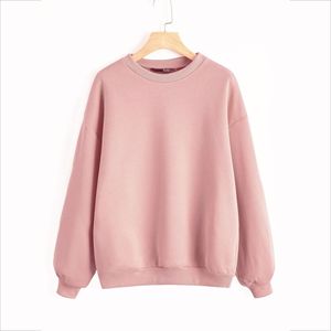 Sudadera con Capucha para Mujer, 100% Algodón, Tejido de Punto, Estampado Sólido, Lavado Ácido, Impermeable, Cómoda, Informal, para Invierno - Product Image 3