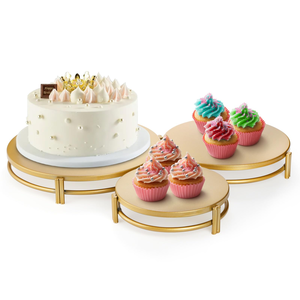 Fantaisie Classique En Laiton Gâteau Stand Premium Vantage Moderne En Laiton Gâteau Stand 3 PCS Différentes Tailles Prix Le Plus Bas - Product Image 4
