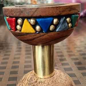 Nuevo Quemador de Incienso Bakhoor de Madera de Acacia Estilo Árabe, Ecológico, Religioso, para Decoración del Hogar, Ideal para Bodas, Hecho a Mano en India - Product Image 1