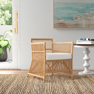 Sillón cuadrado de mimbre Decoración del hogar Materiales naturales Silla de comedor ecológica Hecho en Vietnam Durable al por mayor - Product Image 6