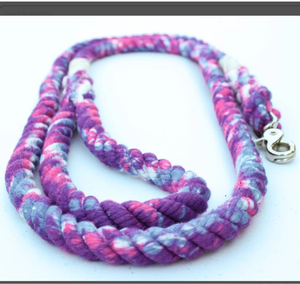 Marbled Cotton Rope Dog <b>Leash</b> Customized Colored Cotton Rope Handmade Dog <b>Leash</b> <b>Pet</b> <b>Leash</b> Set - Product Image 2