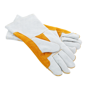 Guantes de soldadura de cuero de vaca alta Proveedor a granel Puño DE SEGURIDAD Palma reforzada Guantes DE TRABAJO impermeables resistentes al calor Anti-corte - Product Image 2
