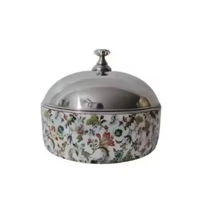 304 Grade Steel <b>Lid</b> and Mother of Pearl Handmade Metal Casserole Modern Design Hot <b>Pot</b> Food Warmer <b>with</b> High Quality Hotpot - Product Image 5