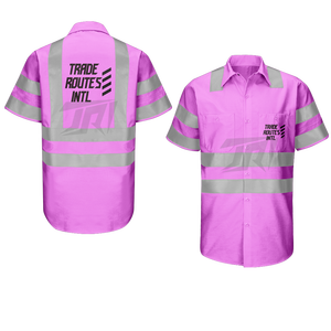 Custom Embroidered Reflective Safety Construction <b>Overall</b> Set Bib Button-Up Shirt Crew Necks <b>Waterproof</b> Polyester 100% Premium - Product Image 6