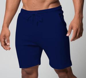 Pantalones cortos de poliéster 100% para hombre con cintura elástica Estilo deportivo teñido liso para actividades de gimnasio de yoga al aire libre - Product Image 3