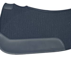 Manta de Silla de Montar Premium para Caballo Occidental - Manta Ecuestre de Fieltro de Lana Absorbente de Impactos con Cuero Resistente - Product Image 1