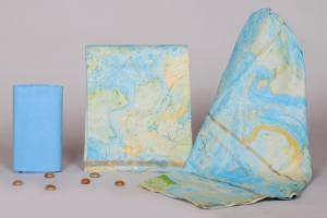 Materiales de vestido de seda Chanderi impresos a mano personalizados adecuados para diseñador de vestidos para reventa - Product Image 2