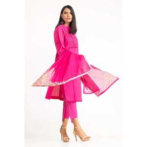 Salwar Kameez de Algodón Teñido Dobby WGK-DBS-DE-2192, Camisa y Pantalón para Fiesta, Dupatta Bordada - Product Image 3