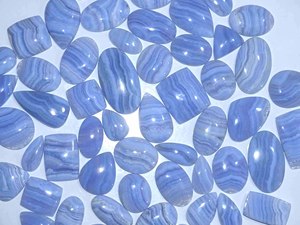 AAA Grade Naturel Bleu Dentelle Agate Pierres Précieuses En Vrac Quartz Cabochon Mix Forme TAILLE En Gros pour La Fabrication De Bijoux - Product Image 5