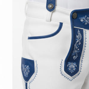 Pantalones Cortos Bávaros de Cuero para Hombre, Ligeros, Auténticos, Alemanes, Transpirables, de Secado Rápido, Estilo Vintage, Bordados - Product Image 5