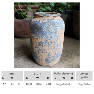 Pots «Atlantis» en argile céramique 100% faits à la main pour la décoration de jardin extérieur fabriqués en usine émaillés pour les plantes et les fleurs domestiques - Product Image 2