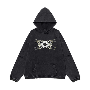 Vente en gros Pull-over à capuche 100% coton avec boutons et col personnalisés Sweatshirts d'hiver grande taille - Product Image 4