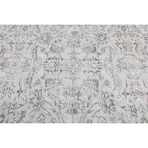 Alfombra Grande Vintage de 6.1x8.9 pies (186x272 cm), Alfombra Turca Blanca con Estampado Animal - Product Image 5