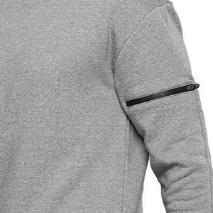 Sweat-shirts pour hommes à col rond, basiques, en coton mélangé, dernière coupe classique, uni, décontracté, en molleton de coton, pull à logo personnalisé - Product Image 3