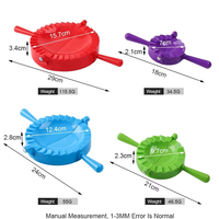Ensemble de 4 outils de presse à raviolis manuels multifonctionnels en plastique pour la cuisine à domicile, moule à pâte à pâtes, machine à faire des pâtes, durable et écologique