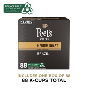 Peet's Coffee, Medium Roast Keurig K-Cup Pods, 100% Arabica Coffee - Single Origin Brazil 88 Count - Product Image 5