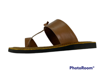 Pantoufles en cuir beige pour hommes, sandales confortables de bonne qualité et bas prix 100% en cuir Style de marche