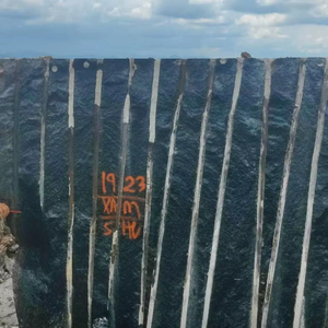 แผ่นไม้สลาตสโตนธรรมชาติสีดำแบบโมเดิร์นขัดเงาเคาน์เตอร์ห้องครัวแบบพรีเมี่ยมพื้นทางเดินแองโกลาหินแกรนิตสีดำ - Product Image 4