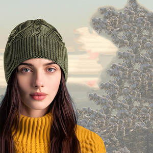Chapeau beanie unisexe confortable et décontracté pour le streetwear, mode automne, 100% laine, broderie 3D, logo personnalisé, options de couleur, point/caractère - Product Image 2