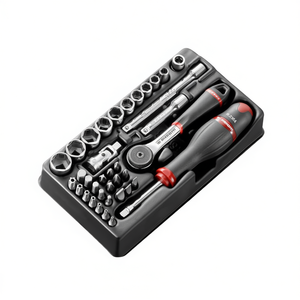 ชุดซ็อกเก็ตและบิตเฟคอม 1/4'' เมตริก 6 จุด 37 ชิ้น - Product Image 2