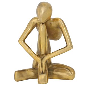 Top Trending Table Top Metal Escultura Estilo de Arte Moderno Showpiece para escritorio de oficina en casa y sala de estar con soporte negro. - Product Image 2