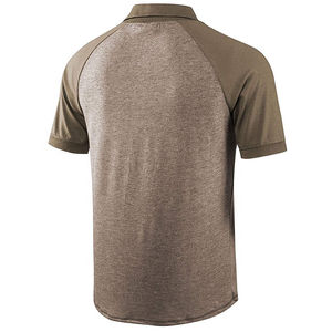 Polo brodé personnalisé en coton tricoté 100 % avec revers et manches raglan, style sport décontracté, vente en gros - Product Image 5