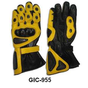 Gants de moto en cuir à doigts entiers, paume renforcée, fermeture à boucle et crochet, revêtement en polyuréthane, résistant à l'usure, unisexe - Product Image 6