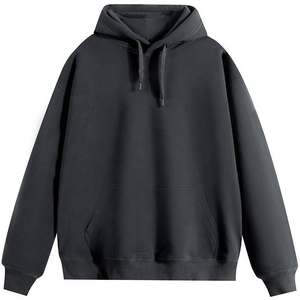 Sweats à capuche à la mode pour hommes en couleur unie coupe surdimensionnée avec style pull et sweat à capuche de Street wear au meilleur prix - Product Image 4