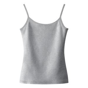 Chaleco informal sin mangas ajustado de algodón de color sólido para mujer, Top corto de corte inferior de Color sólido para mujer, chaleco de Fitness de verano - Product Image 1