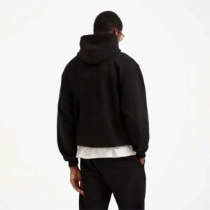 เสื้อฮู้ดขนาดใหญ่พิเศษใส่ได้ทั้งชายและหญิงผ้าฟลีซสีดำมีสไตล์เสื้อผ้าแนวสตรีท100% อบอุ่นพิมพ์ลายพัฟฤดูใบไม้ผลิ - Product Image 4