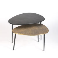 Personnalisation d'usine Table d'appoint de luxe en métal pour Table d'angle de salon pour chambre à coucher appartement canapé ovale Table basse d'appoint