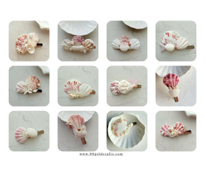 Barrette à cheveux en coquillage de style plage vietnamien - Décoration artisanale en coquillage pour les boutiques de villégiature et la mode - Product Image 2