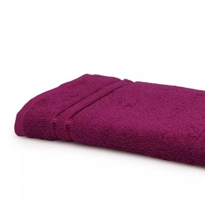 Toalla de Baño de Algodón Afelpado, Color Morado Sólido, Suave, para Uso Doméstico, Forma Rectangular, Teñido Liso - Product Image 2