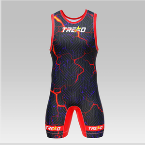 Combinaison de lutte personnalisée en gros pour hommes, sublimation, extensible, respirante, équipement d'arts martiaux, tenue de lutte professionnelle respirante - Product Image 4