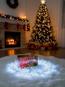 LED serie cascata magica luci 200 4M caldo e bianco albero di natale decorazione decorazione per interni esterni Xmas stringa - Product Image 2